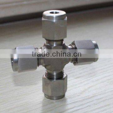 stainless steel ferrule cross fitting