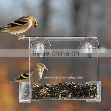 clear acrylic window bird feeder (BTR-S4022)