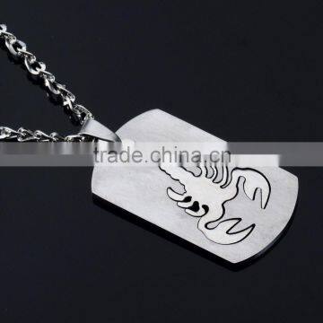 Hiphop Fashion Jewelry Men's 316L Stainless Steel Scorpion Pendant Necklace photo-5