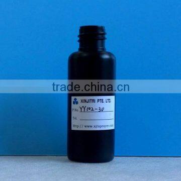30ml Plastic HDPE Black Screw Neck Bottle, 18/415 neck