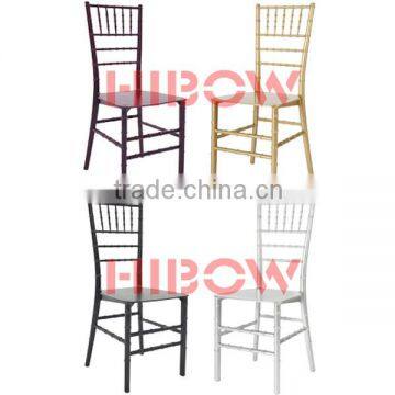 Limewashed Silver Plastic Resin Tiffany Chiavari Chair photo-2