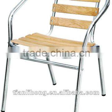 Aluminum wooden garden chair