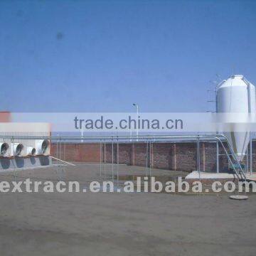 Fiberglass feed silo for poultry shed