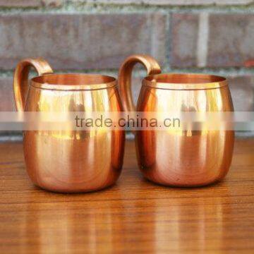 COPPER MUG IN ROUND DRUM SHAPE