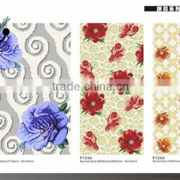MB Kitchen Wall Tile Flower Design Glass Tile Mosaic Backsplash photo-2
