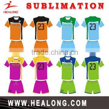 2015 Healong OEM custom sublimation soccer jersey manufacturer custom soccer jersey