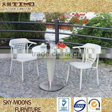 luxury rattan outdoor furniture garden wicker dining set wicker table and chairs(TC047)