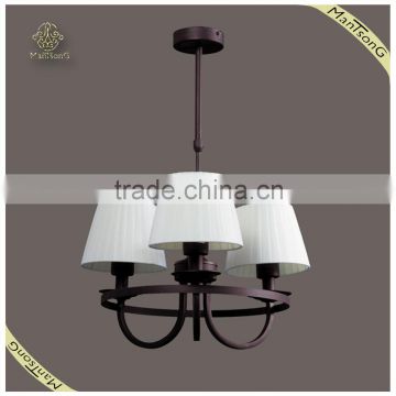 New products white fabric lamp shades pendant light, fancy fabric chandelier for home use