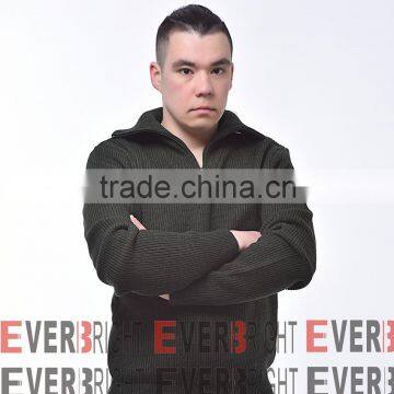 Canton Fair show military combat 7GG knitted men pullover sweater