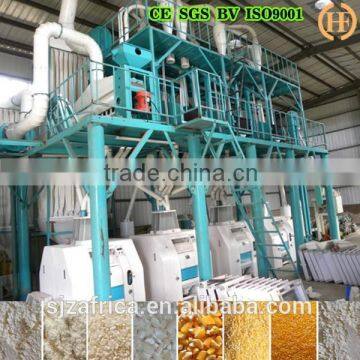 PLC control maize milling plant, maize meal grinding machines for Africa super white maize meal flour