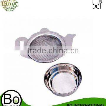 Stainless Steel Cup Tea/ Coffee Strainer With Steel Bowl