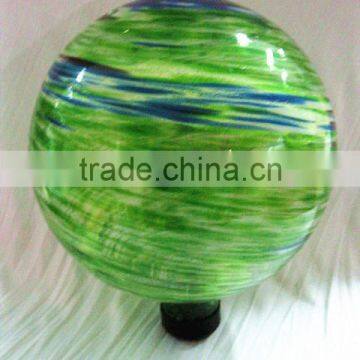 10" swirl glass ball, nice decoration in garden