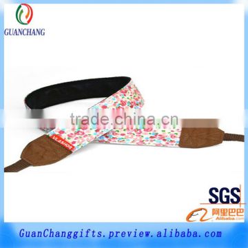 Custom digital heat transfer printing camera shoulder strap