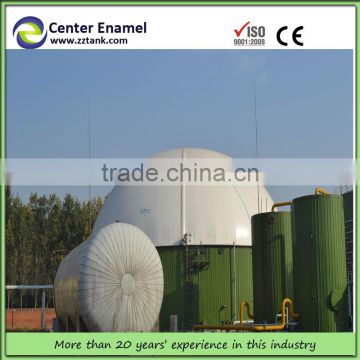 2017 new biogas tanks coated with enamel, membrane/GFS cover customized with CE OSHA