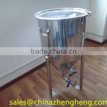 New style low cost 304,316L stainless steel conical fermenter 30l