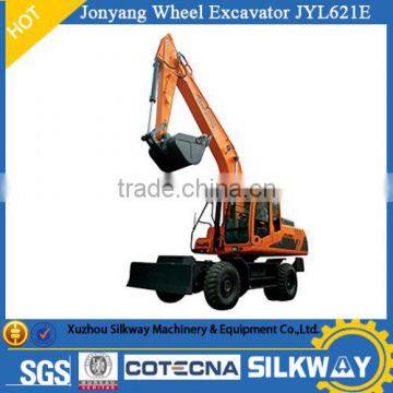 Jonyang 0.9CBM Wheel Excavator JYL621E For Sale