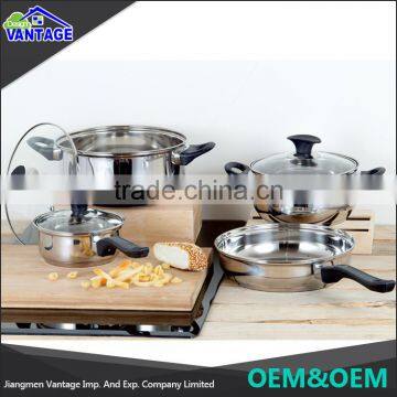 Modern Kitchen Eco-friendly Accessories Stainless Steel Indian Pot Pan Sets Steel Cookware photo-2