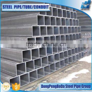 120*200*5.5mm erw black square steel pipe tube with export packing