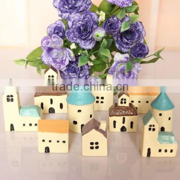 Zakka grocery Aegean Sea small decorative house micro landscape accessories resin ornaments background props