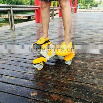 4 Wheel Flying Skateboard, Ride On Foot Stepping Skateboard, Outdoor Fitness Foot Pedal Walkcar, Multi-functional Skateboard