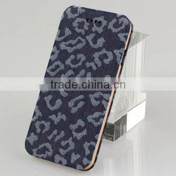 Denim Fabric Leather Card Slots Flip Phone Case for IPhone6 Case Wallet photo-4