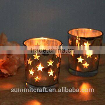 Plating bar glass unique candle jars wholesale