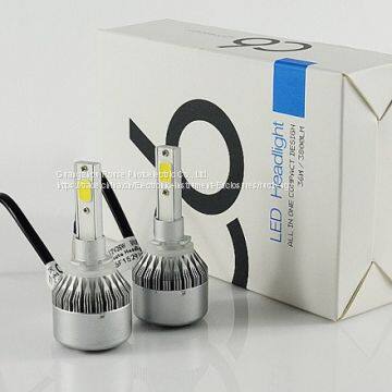 Car Accessories C6 880 881 H27 Cob 30W/Bulb(60W/Set) 6400lm/set(3200lm/b LED COB H7 LED Headlight Bulbs Hi/Lo photo-5