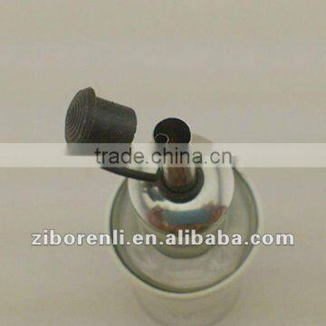 Set 2 Pieces White Stainless Steel Coated Hot Sale Colored Oil Vinegar Bottle Glass Empty Olive Oil Bottles Shaped photo-2