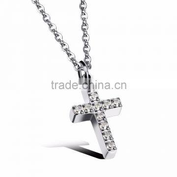 Women's Cross Pendant Necklace Stainless Steel Link Chain Necklace photo-5