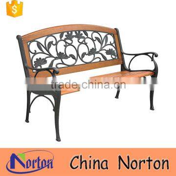 outside Flower scroll wrought iron 3 seats bench NTIRH-020Y