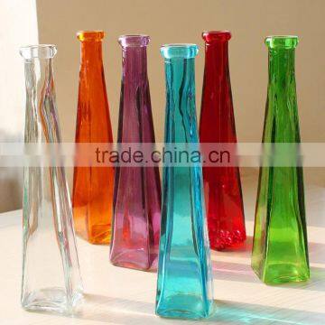 Cheap Colored Different Shapes Glass Flower Vases for Home Decoration photo-2