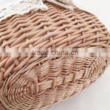 Vintage Handled Multipurpose Wicker Basket With Liner photo-4