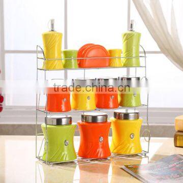Ceramic Canister With Stainless Steel Stand photo-2