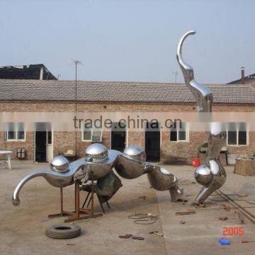 Outdoor Large Stainless Steel Maple Leaf Sculpture for Sale photo-4
