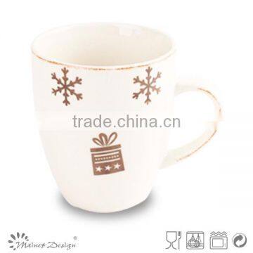 Snowflake Red Ceramic Christmas Mug
