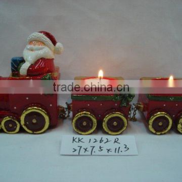 ceramic xmas train of santa,christmas pen holder,pencil holder