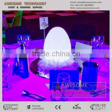 waterproof color changing GLOW egg lamp / wedding table decoration