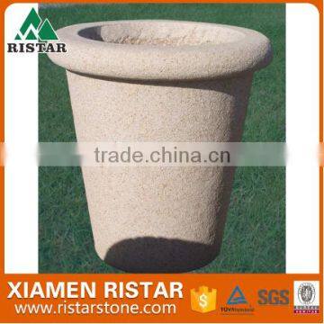 Cheap granite stone garden flower pot