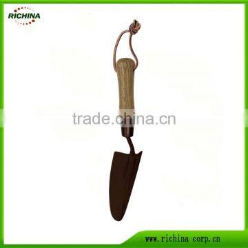 Hand Trowel, Carbon Steel Head, Ash wood handle,heat treated, powder coated surface