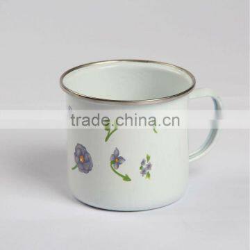 Big Size Promotion Enamel Cup Printed Enamel Mugs