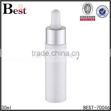 Cosmetic Packaging Beard Oil Fragrance Perfume 30ml White Aluminum Big Dropper Plastic Dropper Bottle Pipette photo-2