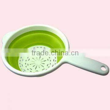 Round Collapsible Kitchen PP Plastic Rice Sieve