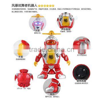 L00155 2017 Hot Sale Kids Plastic Toys Super Robot Soldier Powerful Rotary Function Music With Light photo-5