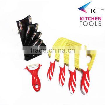 Hot sale 5pcs ceramic knives set with stand