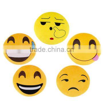 Soft Emoji Smiley Emoticon Yellow Round Cushion Pillow Stuffed Plush Toy Doll Christmas Present New photo-2