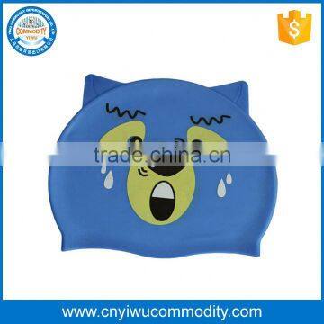 Silicone kids swimming cap,cheap swim caps,cartoon swimming cap