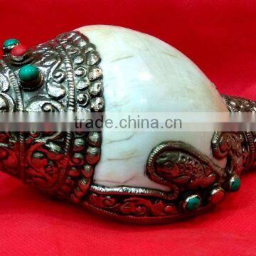 Best Selling White Conch Silver Added Shankha photo-2
