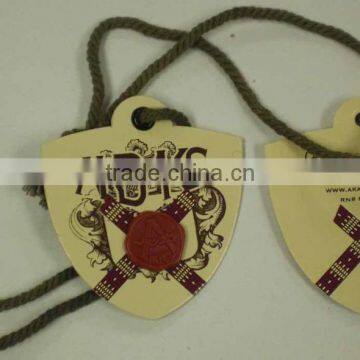 2017 Customized Jeans Paper Hang Tag Design With String photo-4