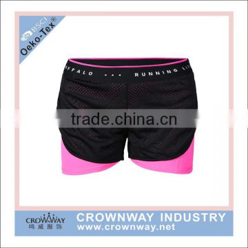 womens running shorts made of dry fit polyester