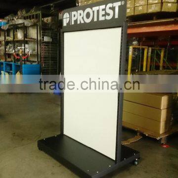 Double Hangrail Merchandiser With White Shelves Garment Display photo-5